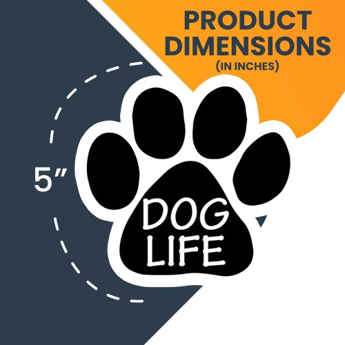 Dog Life Pawprint Car Magnet By Magnet Me Up 5" Paw Print Auto Truck Decal Magnet …